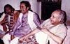 With Ustad Salamat Ali Khan Saheb and Ustad Alla Rakkha Khan Saheb